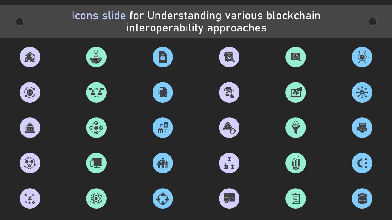 Icons Slide For Understanding Various Blockchain Interoperability Approaches BCT SS V