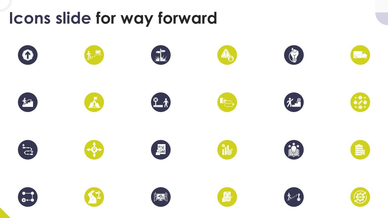 Icons Slide For Way Forward Ppt Example