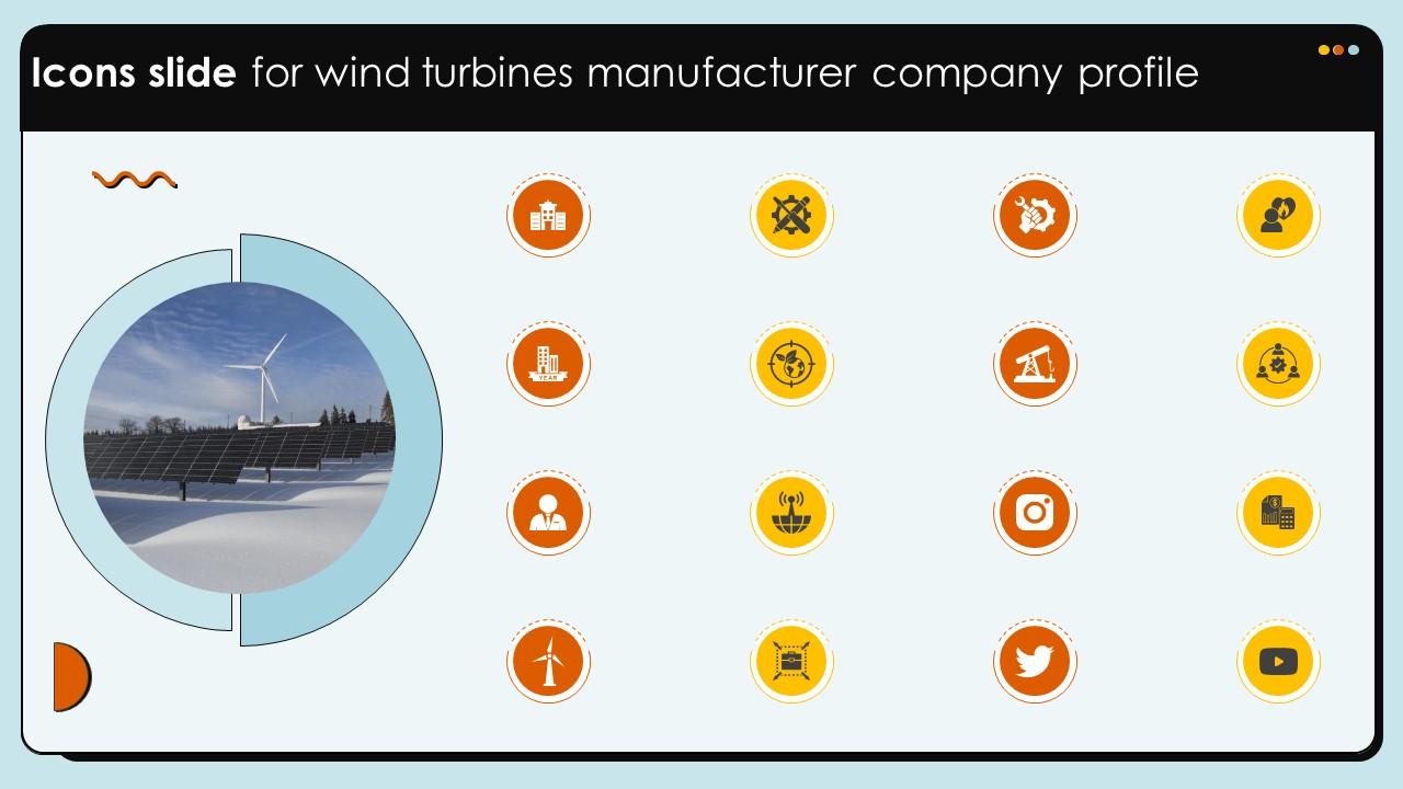 Icons Slide For Wind Turbines Manufacturer Company Profile CP SS V
