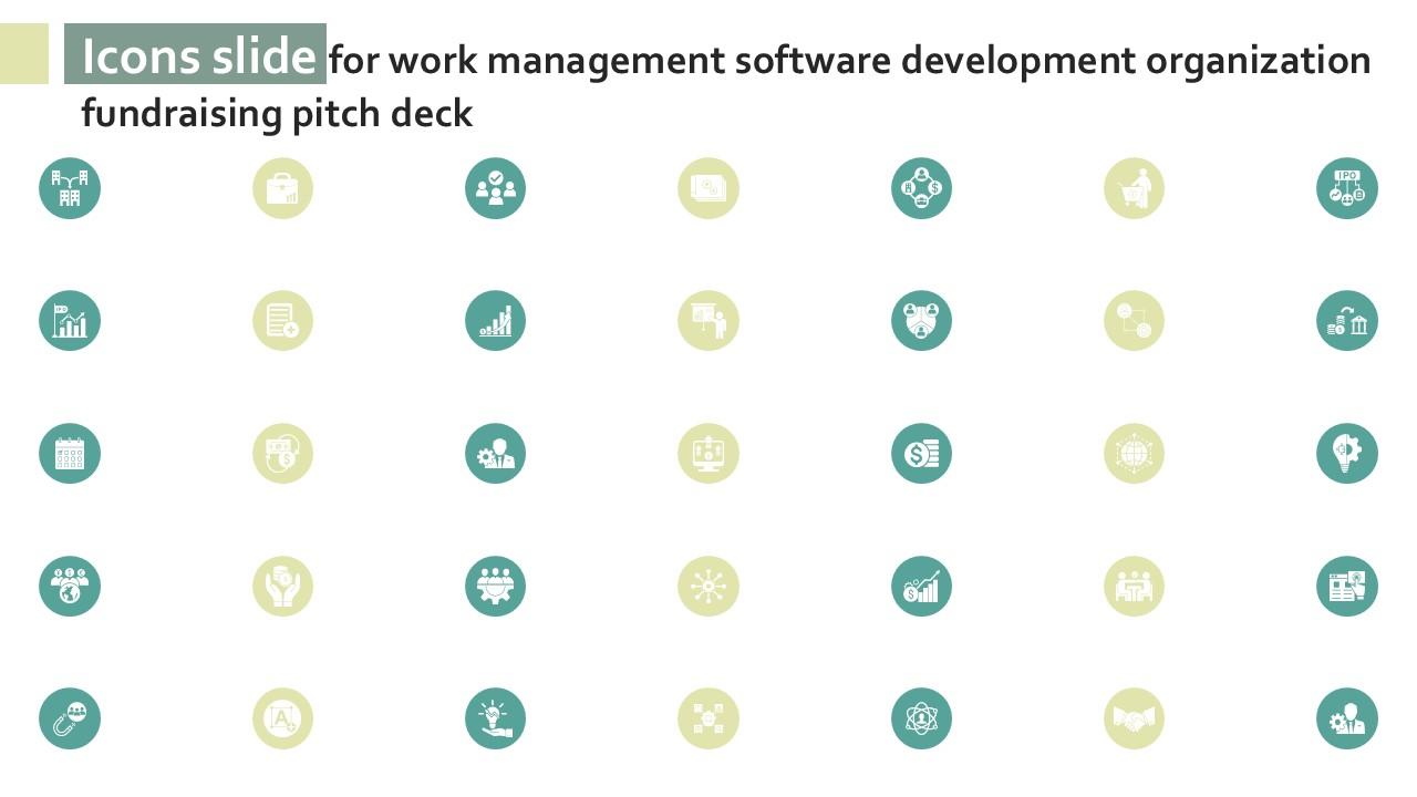 Icons Slide For Work Management Software Development Organization PPT Presentation