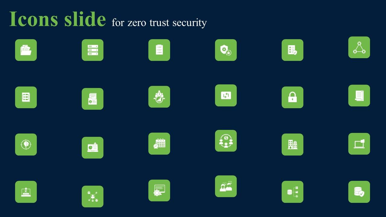 Icons Slide For Zero Trust Security Template Pdf