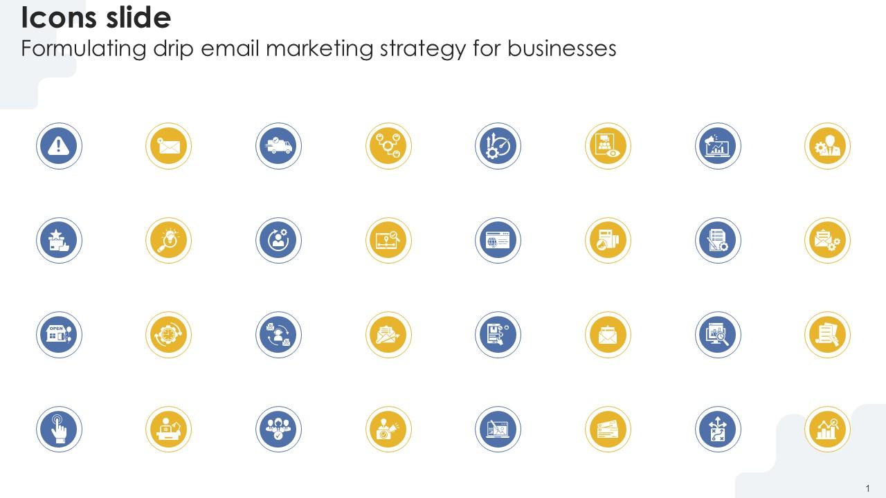 Icons Slide Formulating Drip Email Marketing PPT Sample MKT SS V