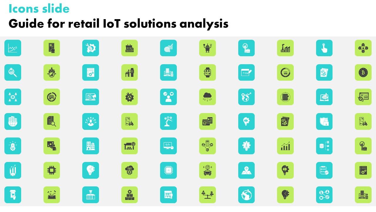 Icons Slide Guide For Retail IoT Solutions Analysis Introduction Pdf