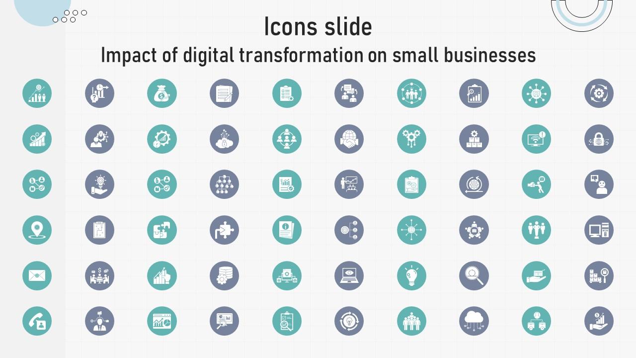 Icons Slide Impact Of Digital Transformation On Small Businesses DT SS V