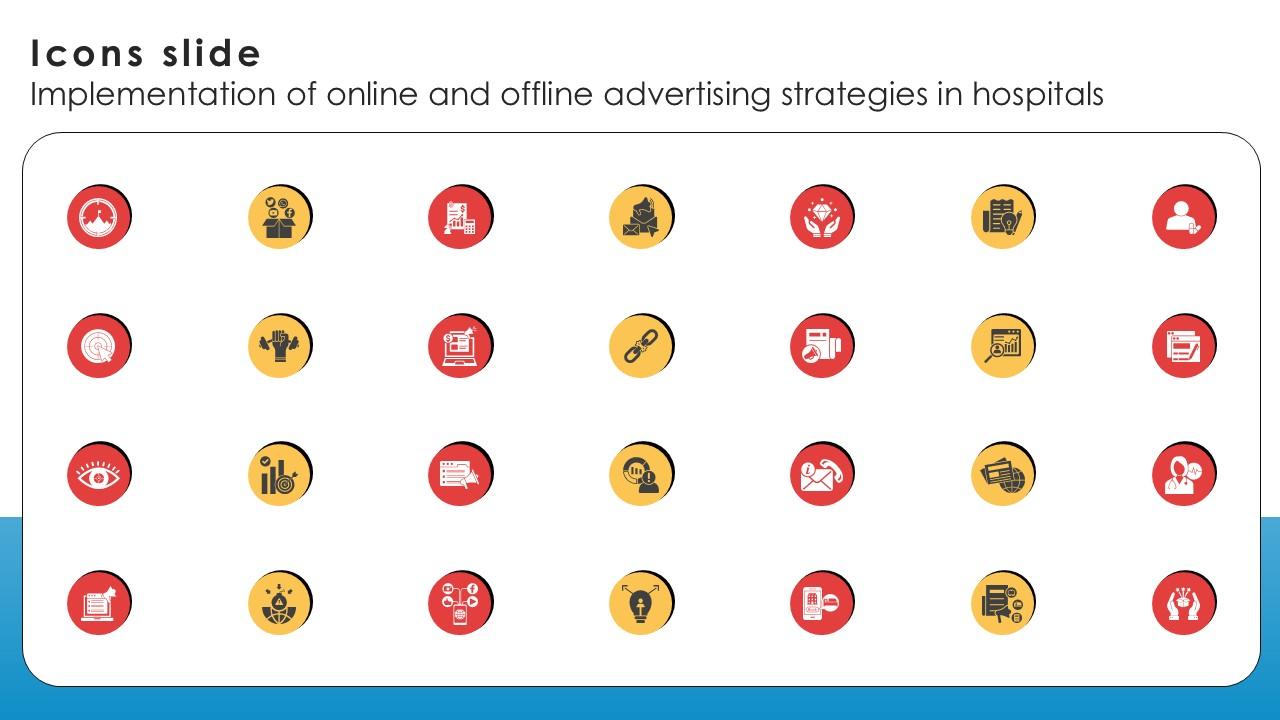 Icons Slide Implementation Of Online And Offline Ppt Slides