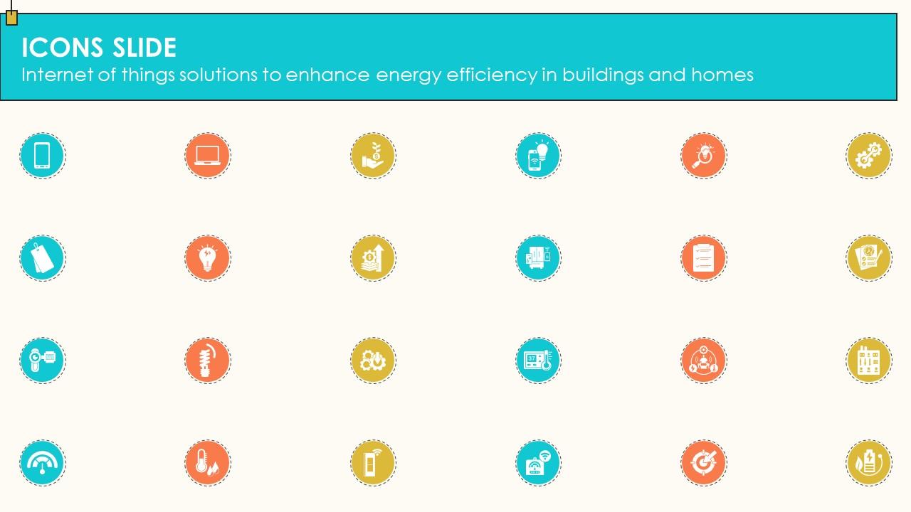 Icons Slide Internet Of Things Solutions To Enhance Energy Efficiency In Buildings And Homes Iot Ss V