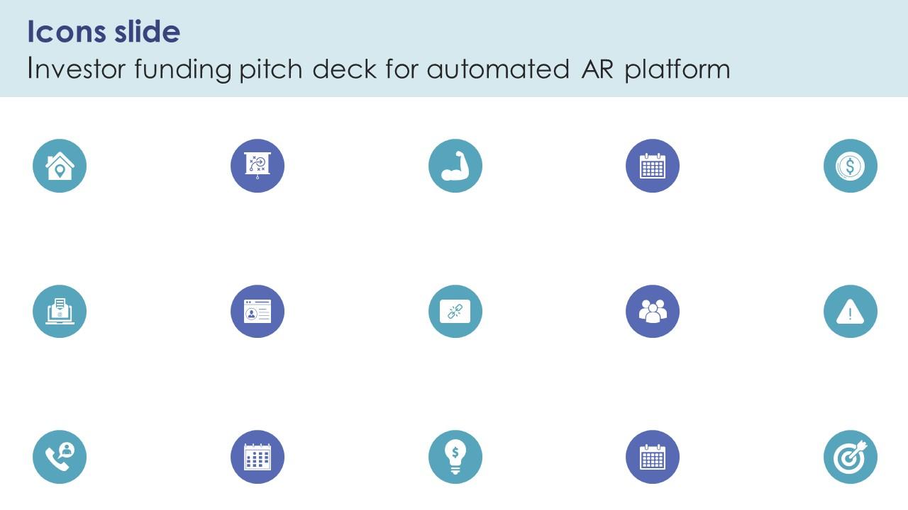 Icons Slide Investor Funding Pitch Deck For Automated Ar Platform