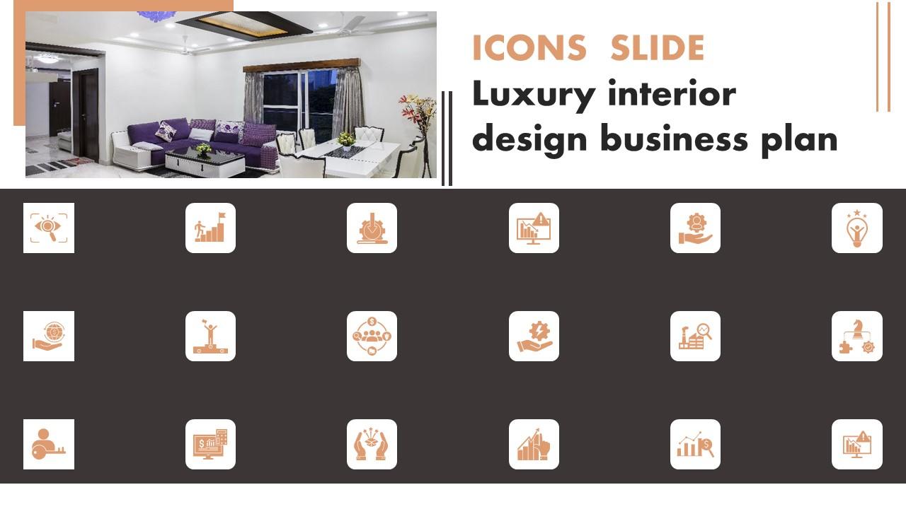 Icons Slide Luxury Interior Design Business Plan Designs Pdf