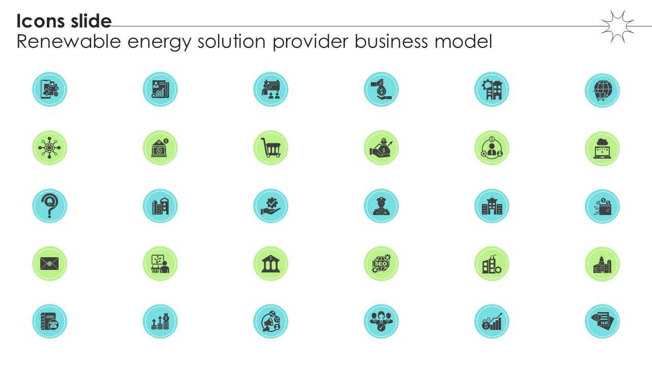 Icons Slide Renewable Energy Solution Provider Business Model BMC SS V