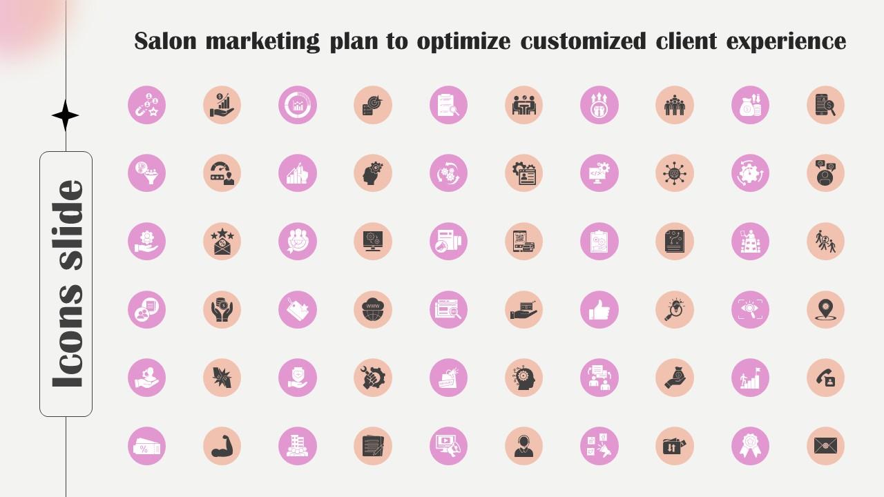 Icons Slide Salon Marketing Plan To Optimize Customized Client Experience Strategy SS V