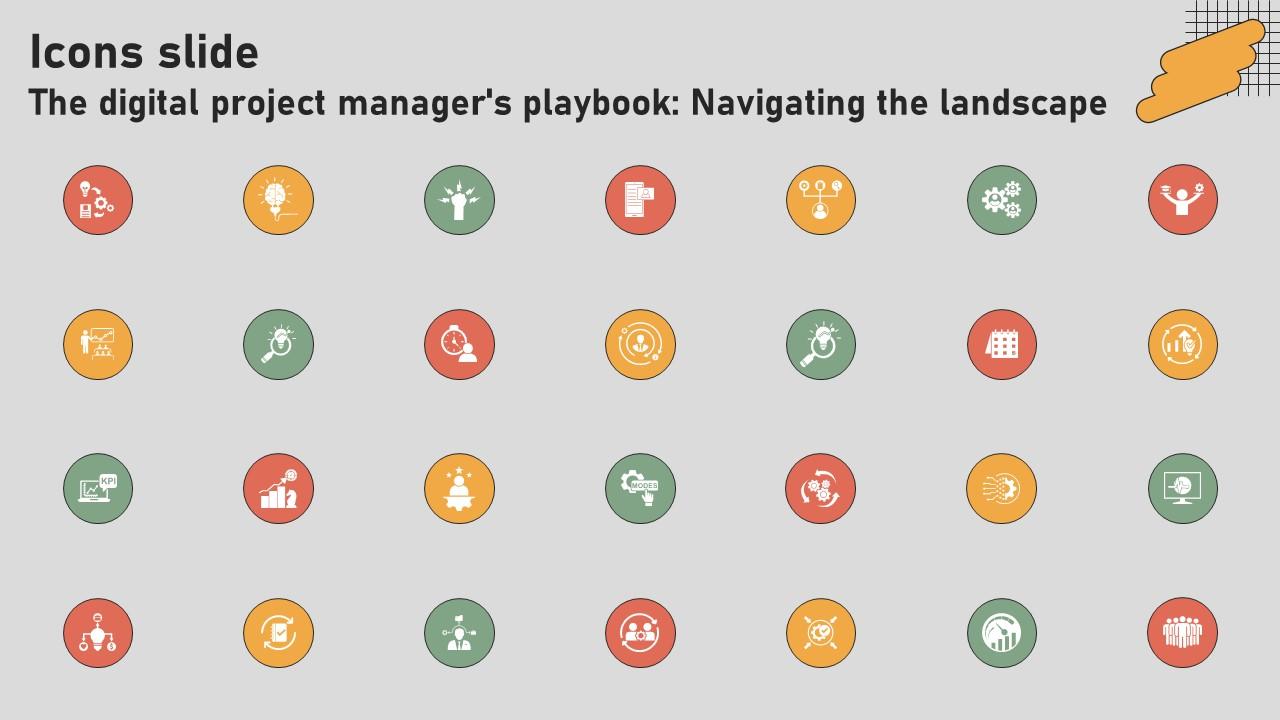 Icons Slide The Digital Project Managers Playbook Navigating The Landscape