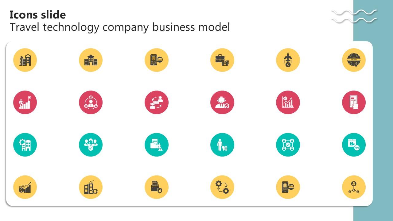 Icons Slide Travel Technology Company Business Model BMC SS V