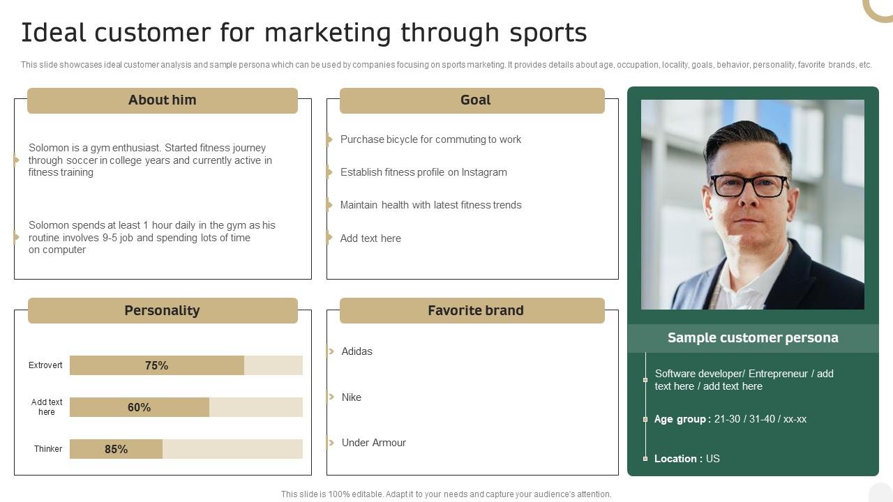 Ideal Customer For Marketing Through Sports In Depth Campaigning Guide Icons PDF