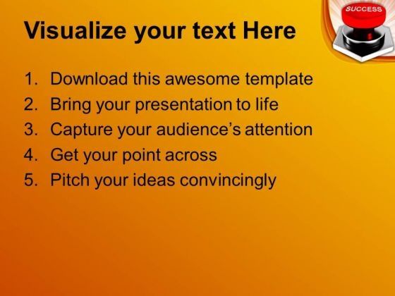 Image Of Red Success Button PowerPoint Templates Ppt Backgrounds For ...