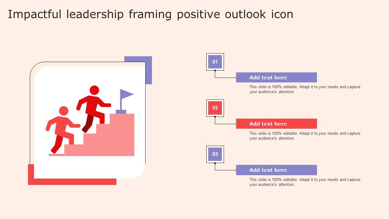 Impactful Leadership Framing Positive Outlook Icon Download Pdf