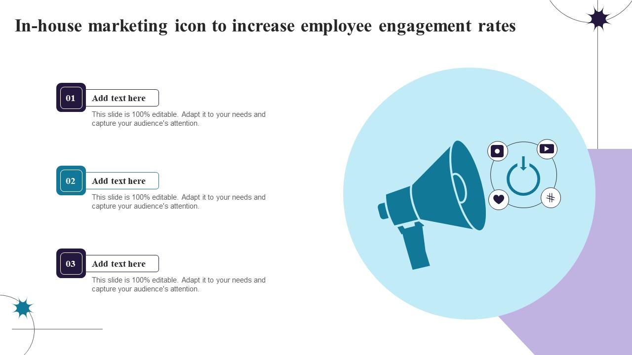 In House Marketing Icon To Increase Employee Engagement Rates Topics Pdf
