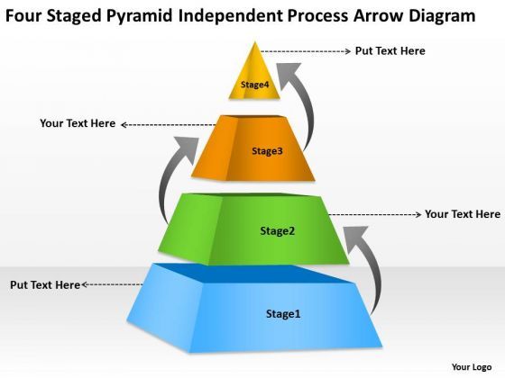 Independent Process Arrow Diagram Ppt Template For Business Plan ...