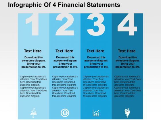 Infographic Of 4 Financial Statements PowerPoint Template