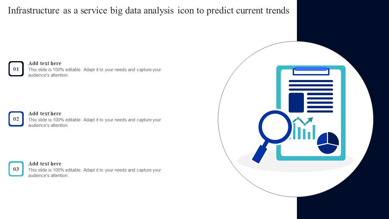 Infrastructure As A Service Big Data Analysis Icon To Predict Current Trends Clipart Pdf