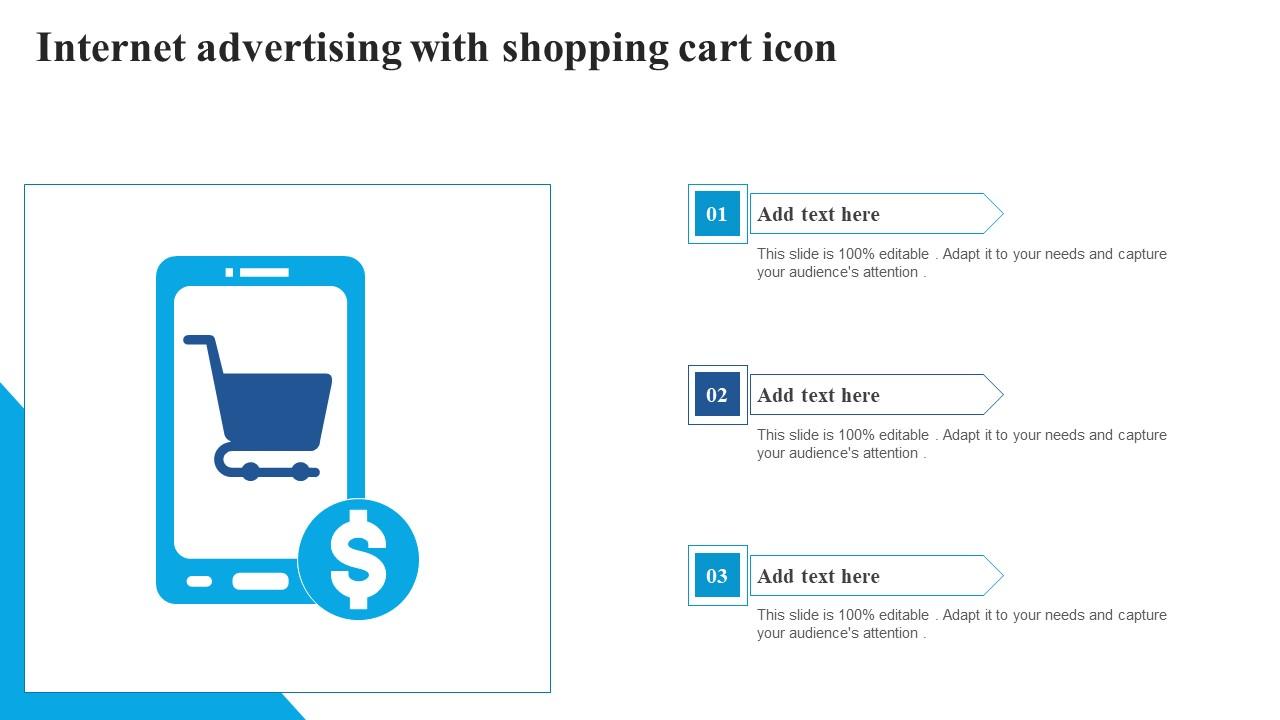 Internet Advertising With Shopping Cart Icon Topics Pdf
