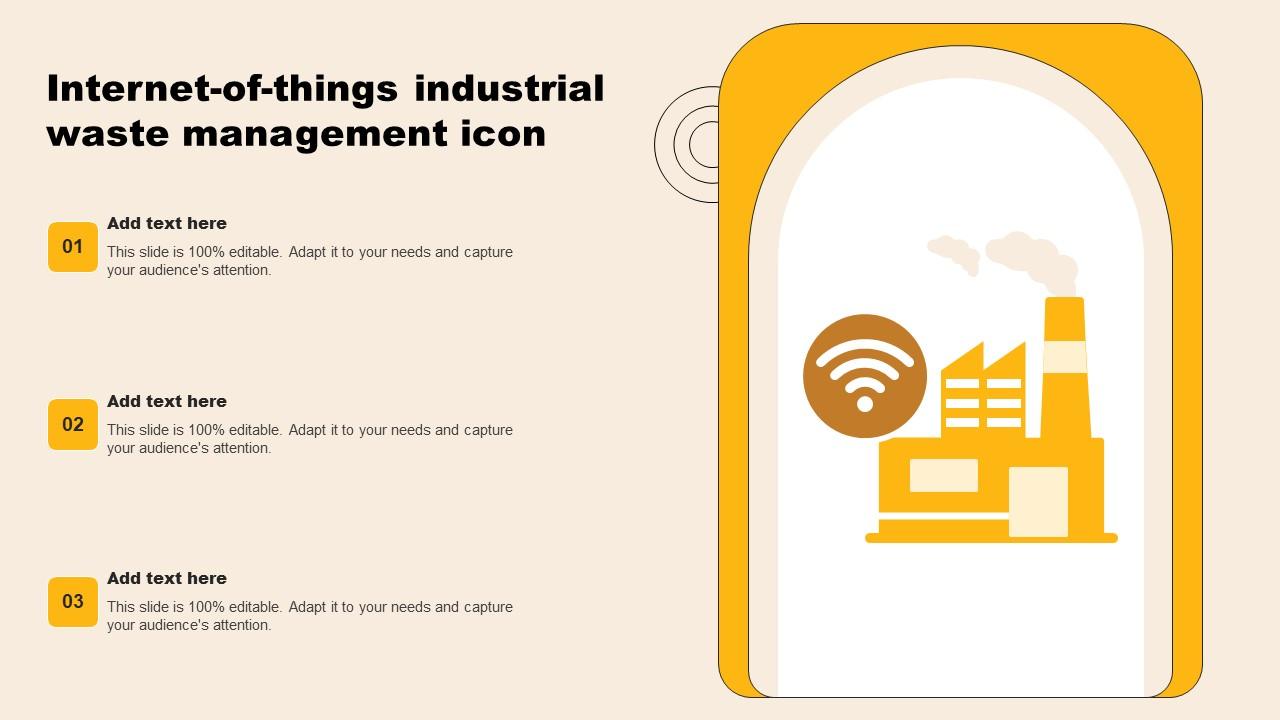 Internet Of Things Industrial Waste Management Icon Diagrams Pdf