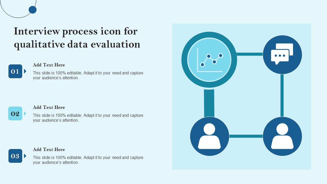 Interview Process Icon For Qualitative Data Evaluation Themes Pdf