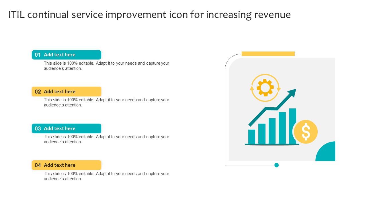 ITIL Continual Service Improvement Icon For Increasing Revenue Ideas Pdf