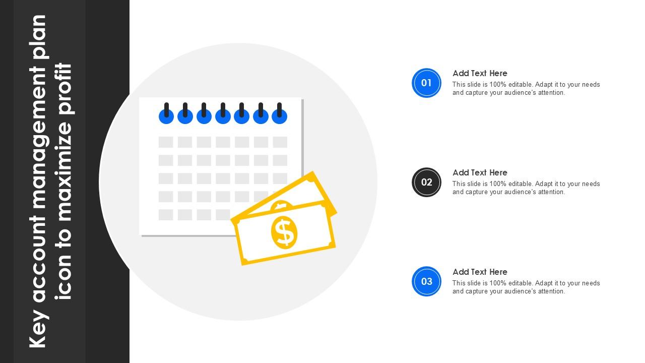 Key Account Management Plan Icon To Maximize Profit PPT Template SS