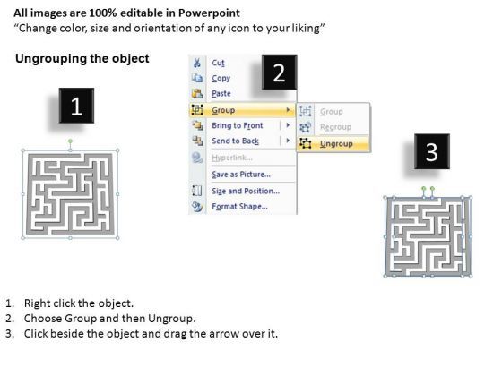 Labyrinth Maze PowerPoint Templates Path Ppt Slides