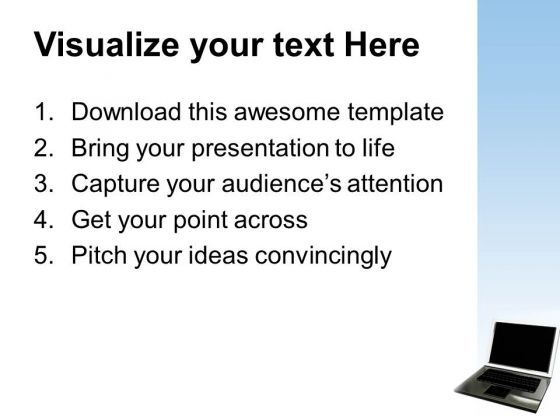 Laptop Global Business PowerPoint Templates And PowerPoint Themes 1112 Slide03