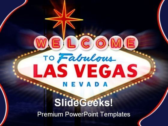 Las Vegas Sign Americana PowerPoint Templates And PowerPoint Backgrounds 0311 Slide01