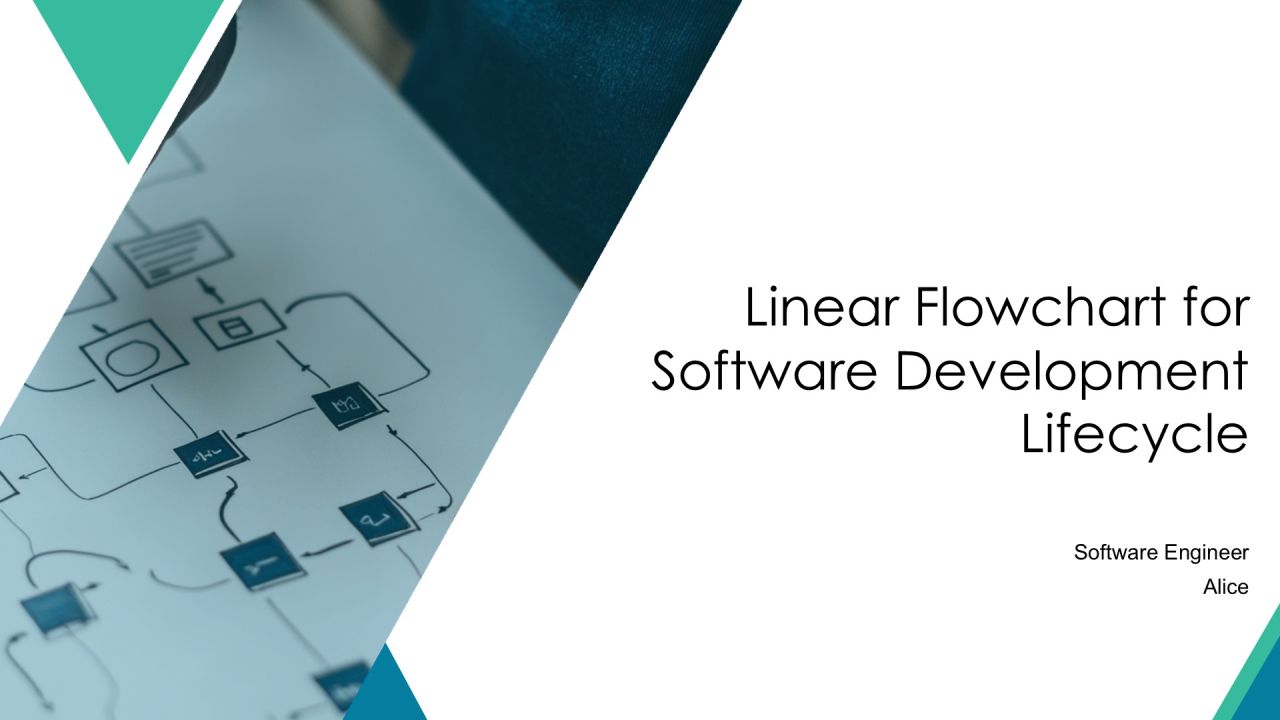 Linear Flowchart For Software Development Lifecycle PPT Sample AT