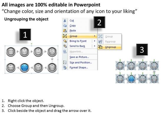 Linear Process Flowchart Diagram PowerPoint Slides Ppt Templates