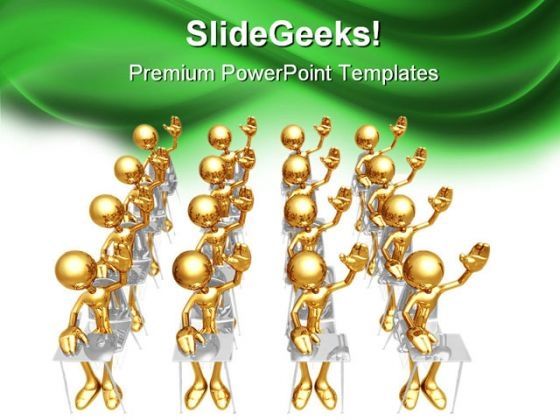 Little Golden Students Education PowerPoint Backgrounds And Templates 1210