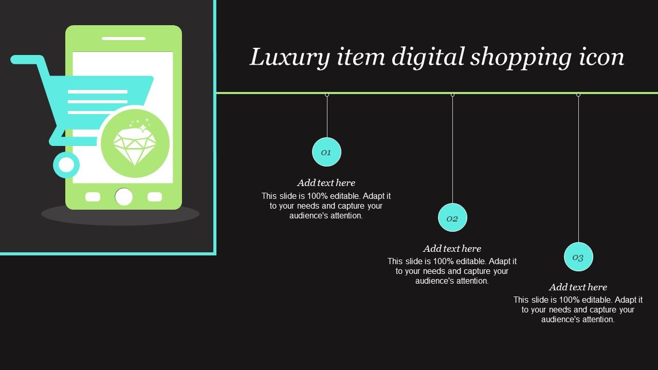 Luxury Item Digital Shopping Icon Information Pdf