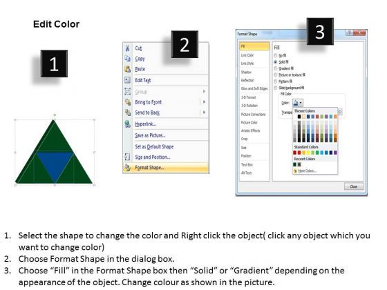 Marketing Diagram 3d Triangle Process 4 Pieces Consulting Diagram Slide03