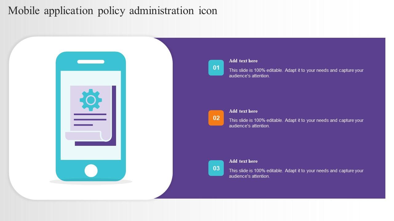 Mobile Application Policy Administration Icon Brochure Pdf
