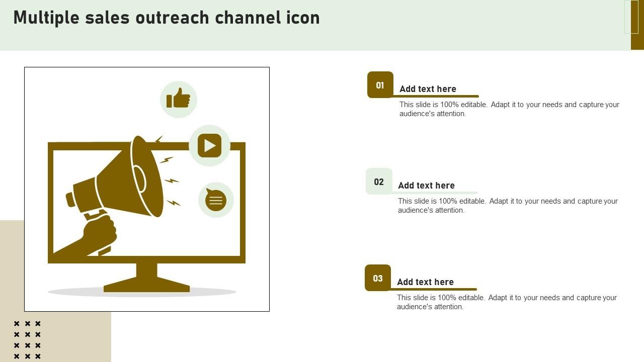 Multiple Sales Outreach Channel Icon Background Pdf
