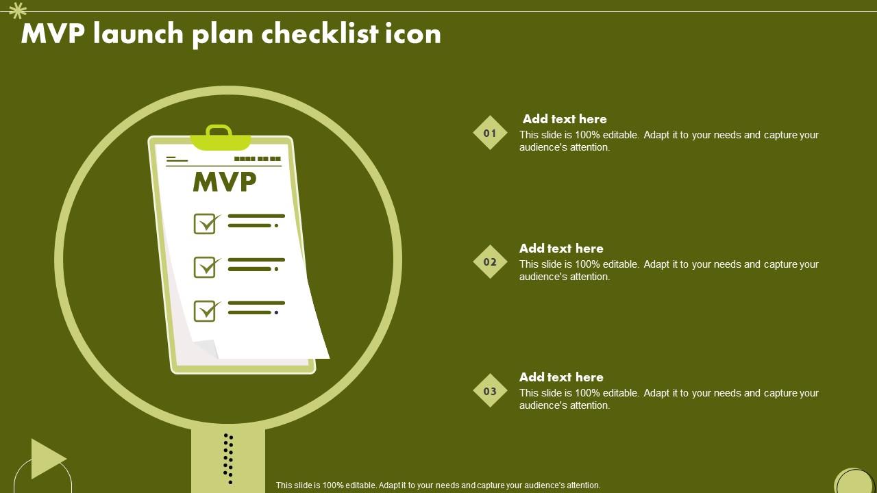 MVP Launch Plan Checklist Icon Mockup Pdf