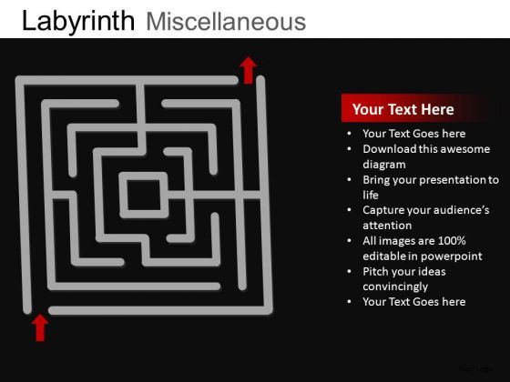 Navigate Out Of Trouble PowerPoint Templates Maze Ppt Slides