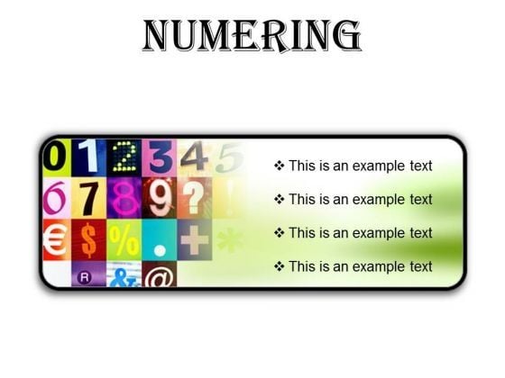 Numbering Education PowerPoint Presentation Slides R