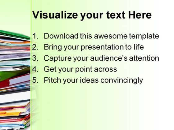 Office Files Business PowerPoint Template 0810