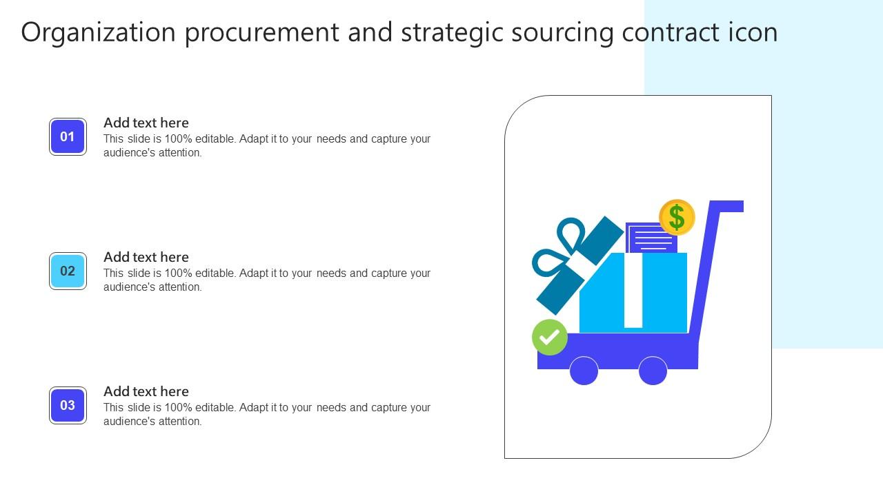 Organization Procurement And Strategic Sourcing Contract Icon Graphics Pdf