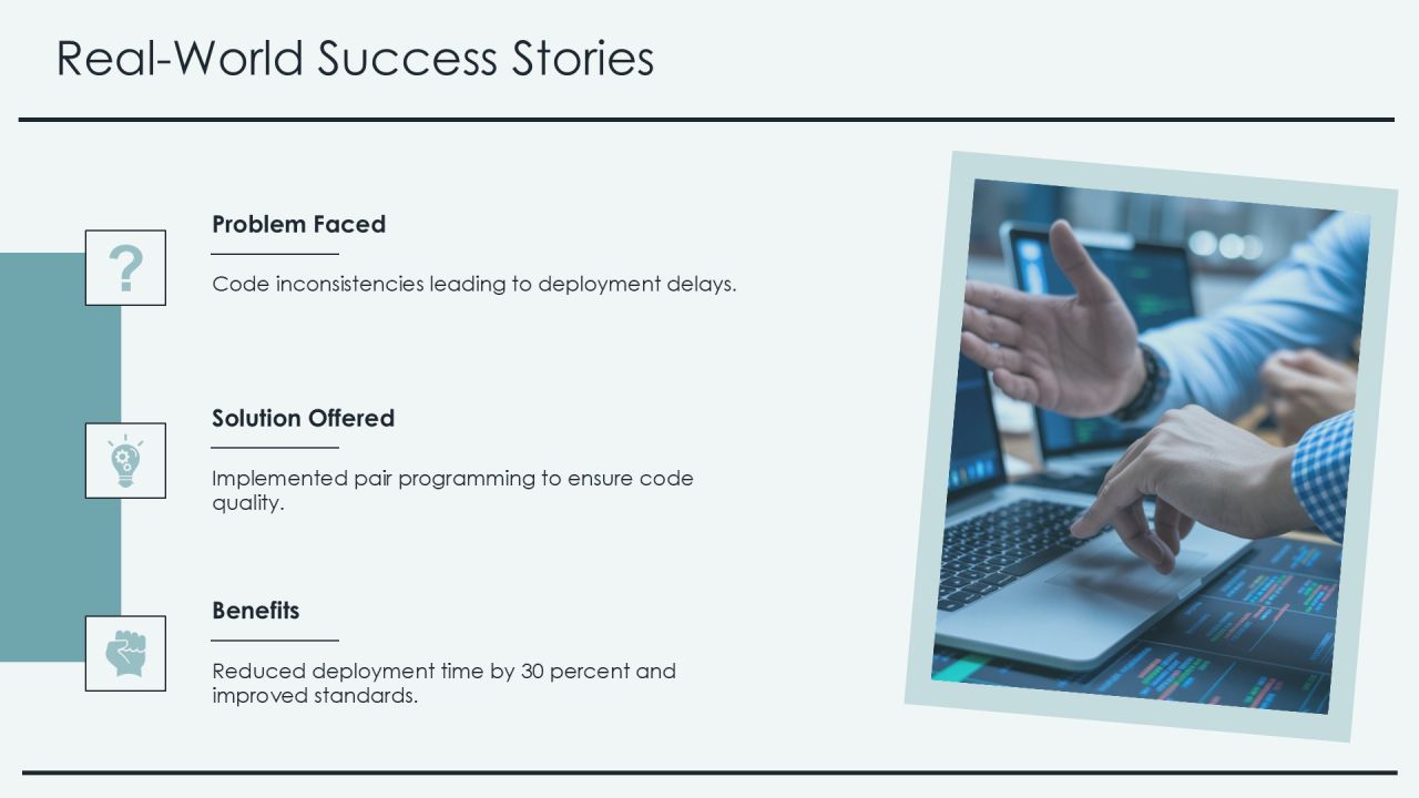 Pair Programming Techniques For Quality Code PPT Example AT Slide14