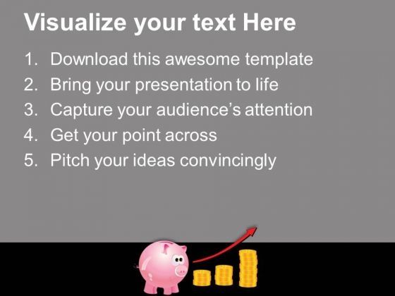 Piggy With Coins Growth Arrows PowerPoint Templates And PowerPoint Themes 1112 Slide02