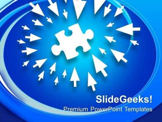 Pointing Arrows Towards Puzzle Solution PowerPoint Templates Ppt ...