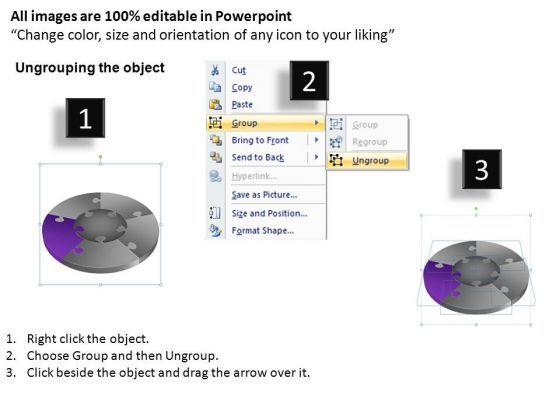 PowerPoint Backgrounds Growth Pie Chart Puzzle Process Ppt Design