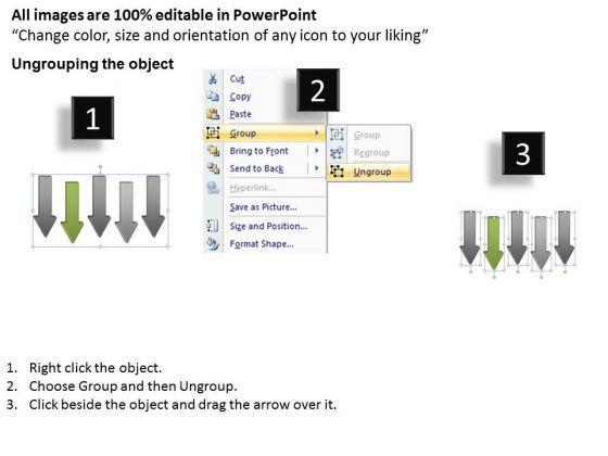 PowerPoint Circular Arrows 5 Stages Parallel Staggered Process Templates Slide02