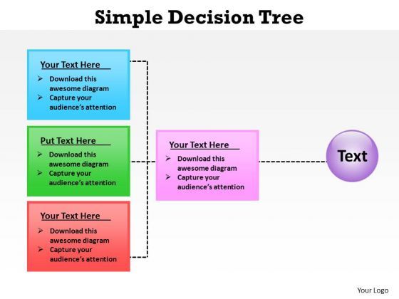 PowerPoint Process Chart Simple Decision Tree Ppt Template