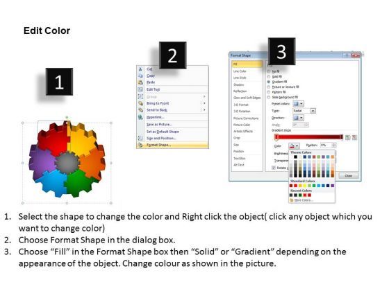 PowerPoint Process Circle Chart Gear Process Ppt Slide Slide03